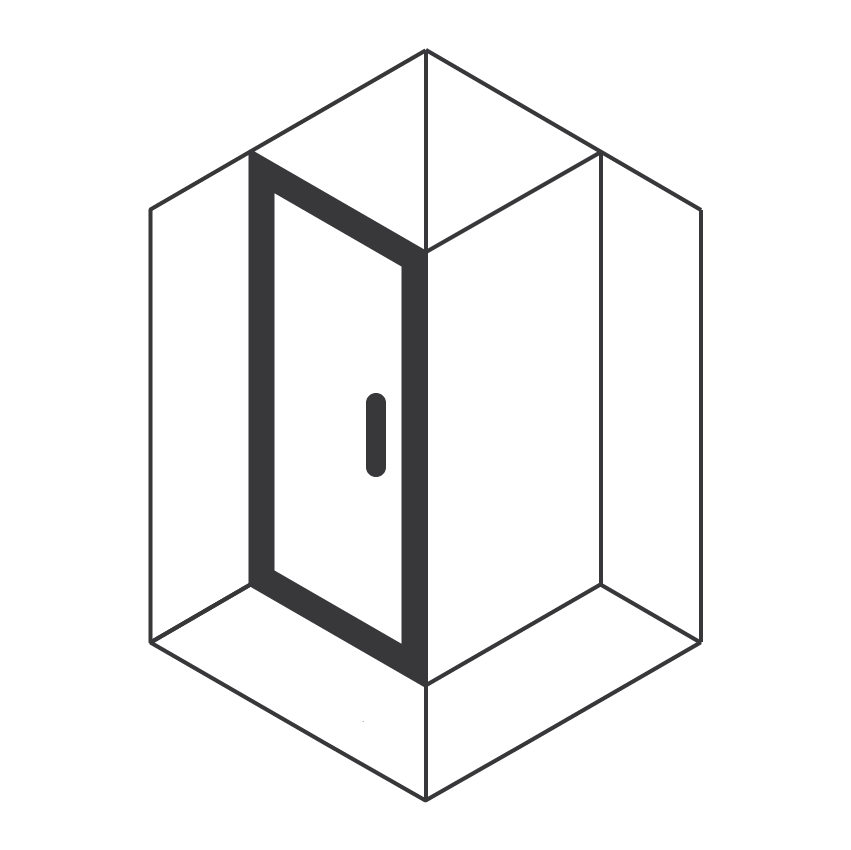 Двери в душевой проем